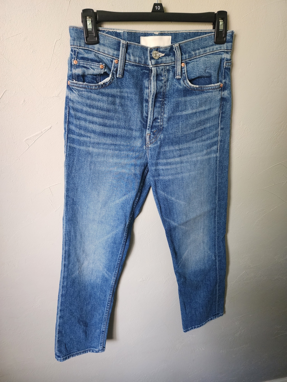 Mother The Tomcat high-rise straight-leg jeans Size 26